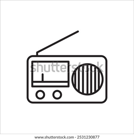 Radio design icon outline vector