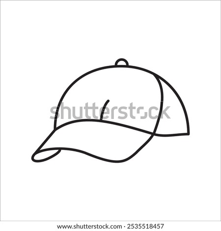 Basketball hat stok icon vector outline 