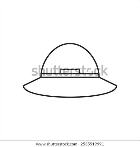 bucket hat stokcon outline vector