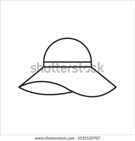 Bucket hat stok icon outline vector