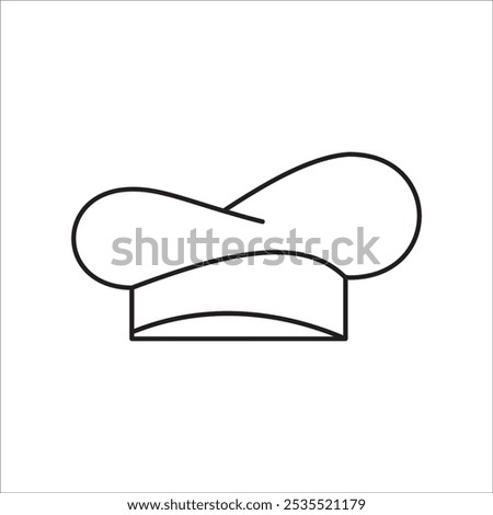 Koki hat stok icon outline vector