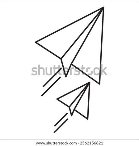 Paper plane toc icon outline vector