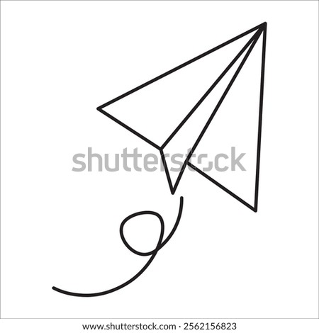 Paper plane toc icon outline vector