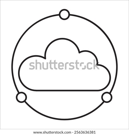 Network stock icon outline vector