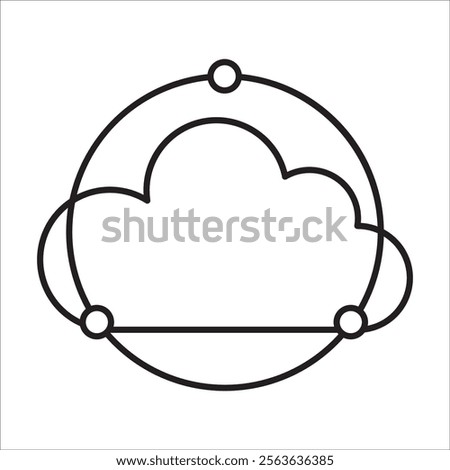 Network stock icon outline vector