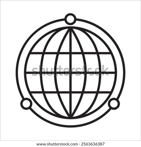 Network stock icon outline vector