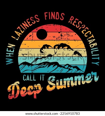 Summer Tshirt Vector Graphic Retro 80's