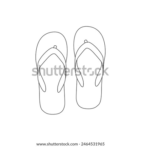 flip flops vector. flip flops isolated in white background. vector sandals