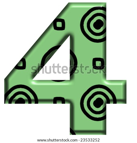 Font Number Four Stock Photo 23533252 : Shutterstock