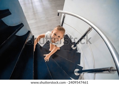 Similar – Image, Stock Photo spiral staircase Girl Body