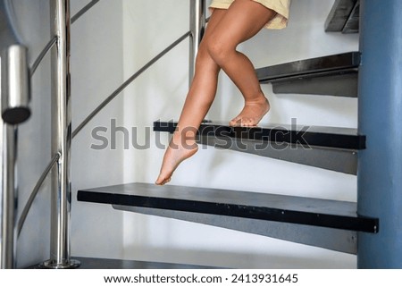 Similar – Image, Stock Photo spiral staircase Girl Body