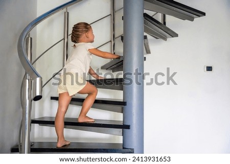 Similar – Image, Stock Photo spiral staircase Girl Body