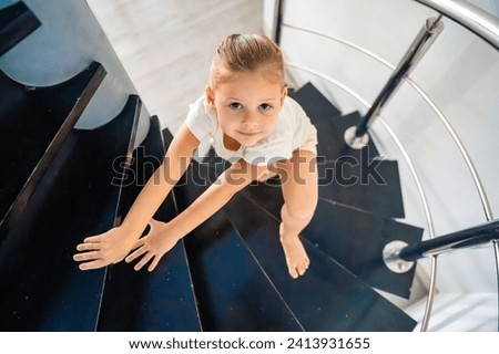 Similar – Image, Stock Photo spiral staircase Girl Body