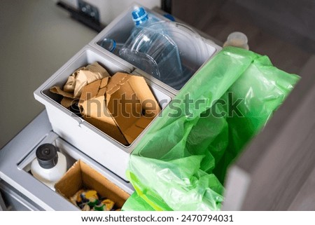 Similar – Foto Bild Verpackungsmüll auf einem Teller