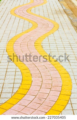 footpath pavement sidewalk  with wave texture.