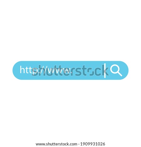 Search bar vector element design, isolated on white background. Vector stock illustration.