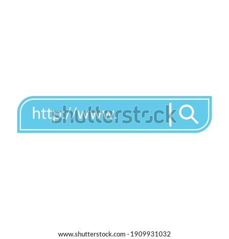 Search bar vector element design, isolated on white background. Vector stock illustration.