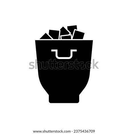Isolated Ice Bucket Icon design. isolated on white background. vector illustration