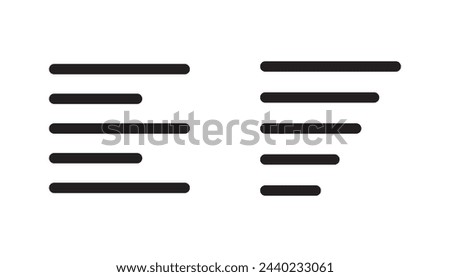 Text alignment icon, template for graphic and web design. vector illustration