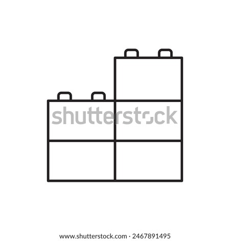 Lego brick icon, template for graphic and web design. vector illustration