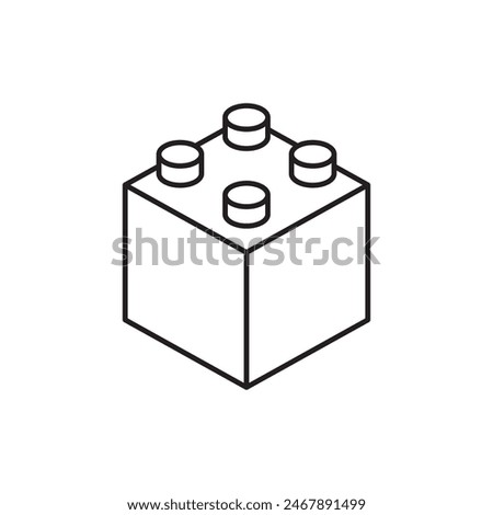 Lego brick icon, template for graphic and web design. vector illustration