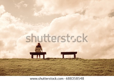 Similar – Image, Stock Photo Lonely benches in a park.