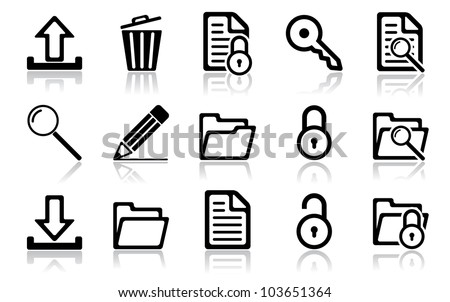 Navigation icon set. Vector illustration of different interface web icons