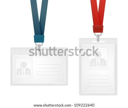Vector illustration of identification cards with place for photo and text