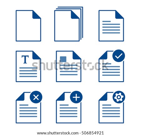 Set of documents icons