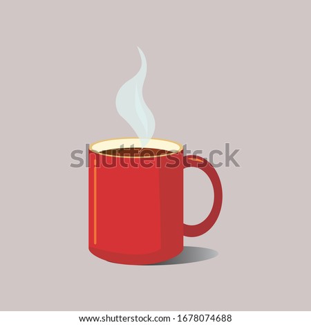coffee mug with flame brown colored