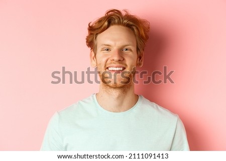 Similar – Image, Stock Photo Portrait of a young man smoking, studio shooting, black and white , close up view. led ring reflection in the eyes