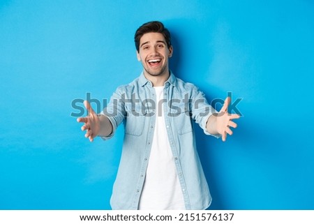 Similar – Image, Stock Photo Hand reaches forward to light from first person perspective