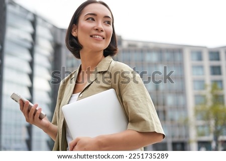 Similar – Image, Stock Photo Young woman going for a bicycle ride in the park