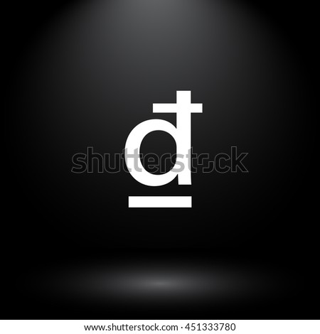 Viet Nam Dong currency symbol in black studio. Vector illustrator eps10.