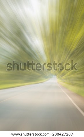 Abstract speed lines on highway.