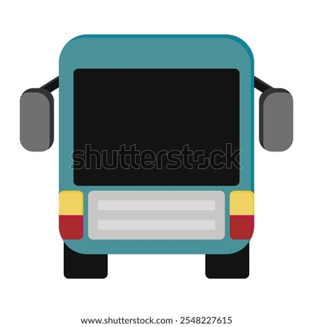 Bus icon in Flat Style. Color Fill