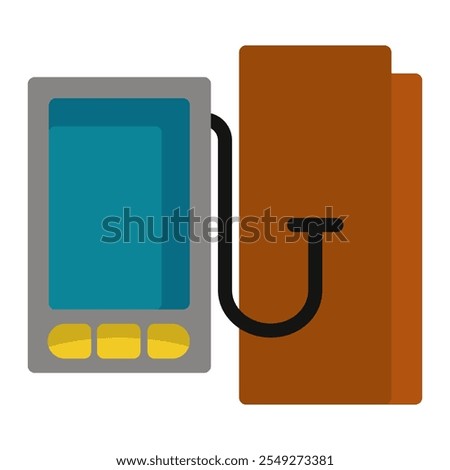 Sphygmomanometer icon in Flat Style. Color Fill