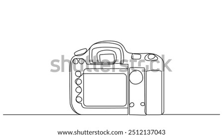 Continuous Back camera DSLR . Concept for photograph, Bussiness , Mutimedia vector illustration