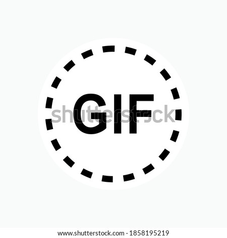 GIF Icon. Graphics Interchange Format Symbol - Vector Logo Template.