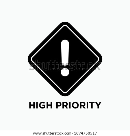 High Priority Icon. Attention Symbol - Vector Logo Template.