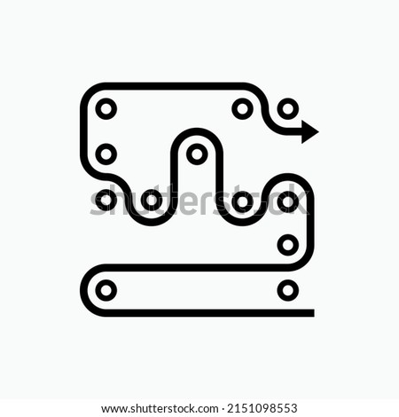 Flow Icon. Process, Direction or Mechanism, Sequel Symbol - Vector