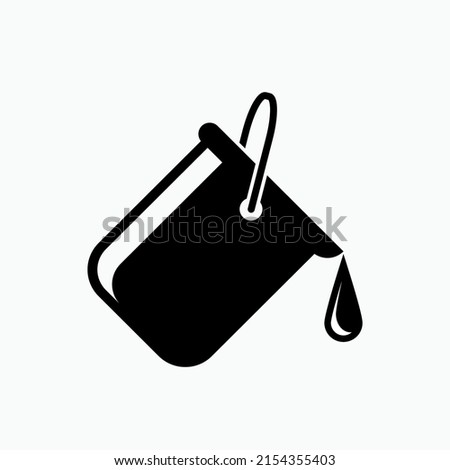 Filled Paint Icon. Poured Water Symbol  - Vector.