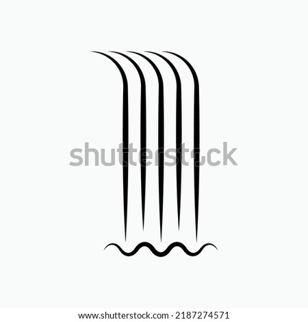 Waterfall Icon. Nature Element Symbol - Vector.