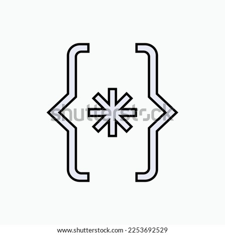 Asterisk Symbol within Braces Icon