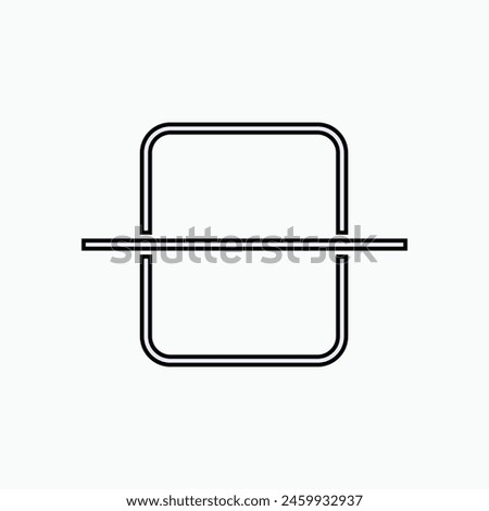 Horizontal Split Icon. Sections, Units. Symbol of Separation – Vector.