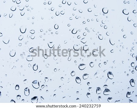 Drops of water on floor.