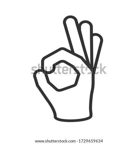human hand showing ok fingers symbol vector illustration design