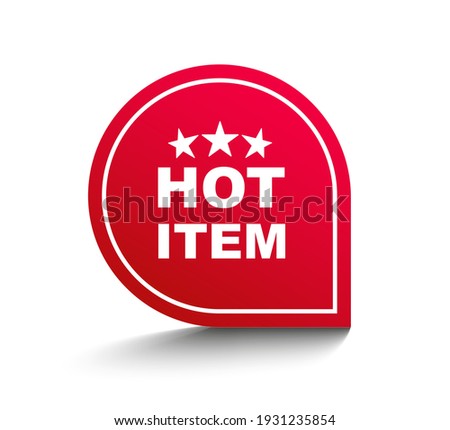 red vector banner hot item.