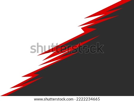 Two side background separated with spike line pattern. Versus mode background