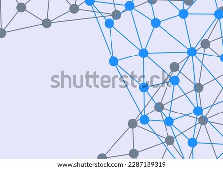 Abstract background with overlapping interconnected dots pattern and with some copy space area